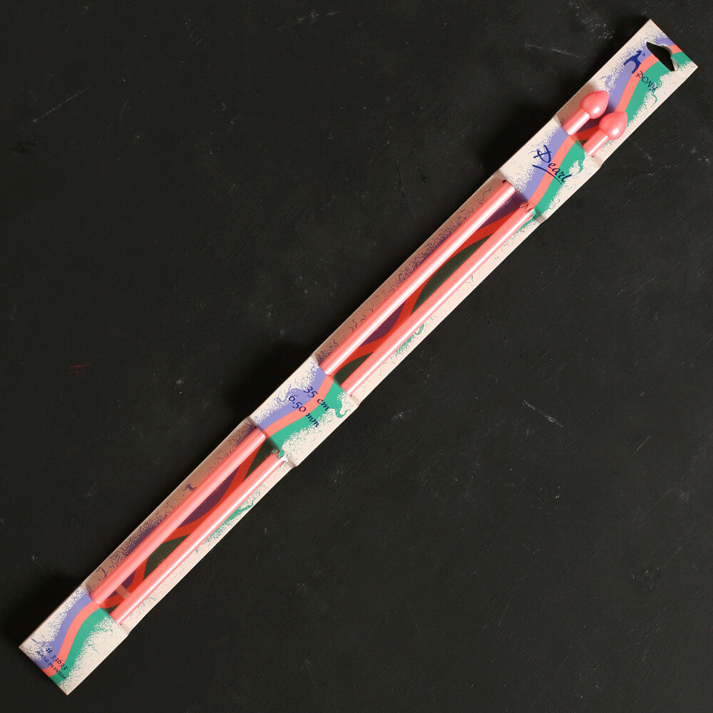 Pony Pearl 6.50 mm 35 cm Pembe Plastik Şiş - 33633